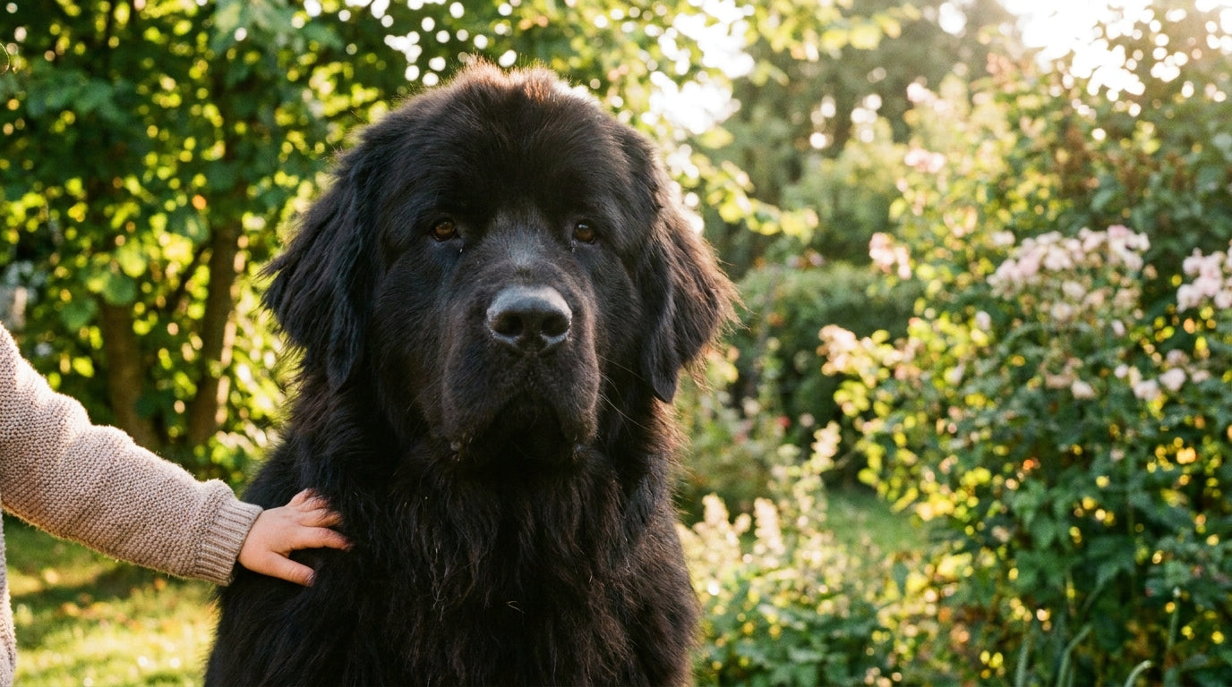 Giant dog breeds good with families — Newfoundland, Saint Bernard, Great Dane, Irish Wolfhound