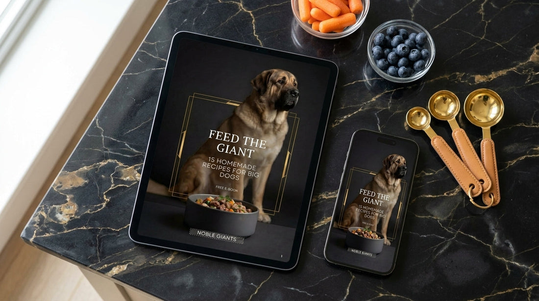 Feed the Giant e-book mockup on iPad and iPhone