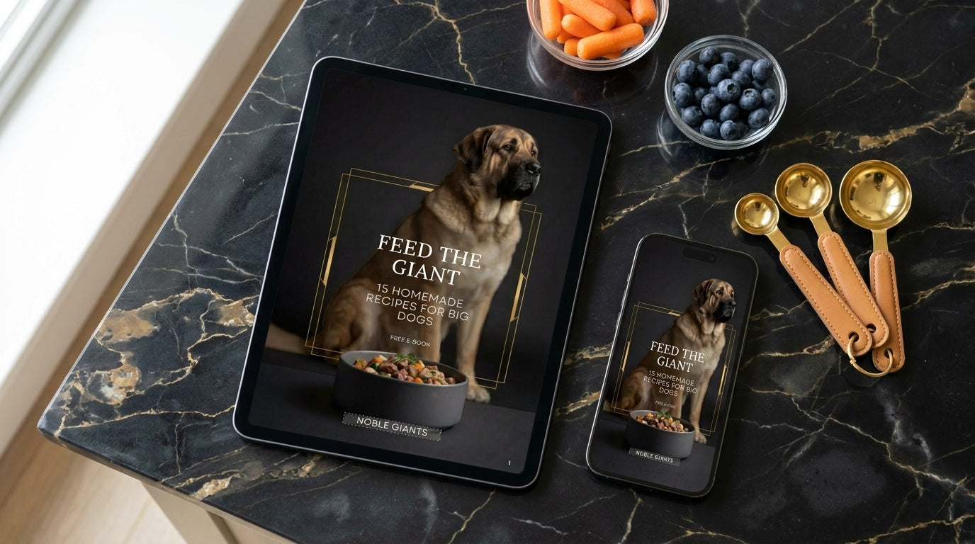 Feed the Giant e-book mockup on iPad and iPhone