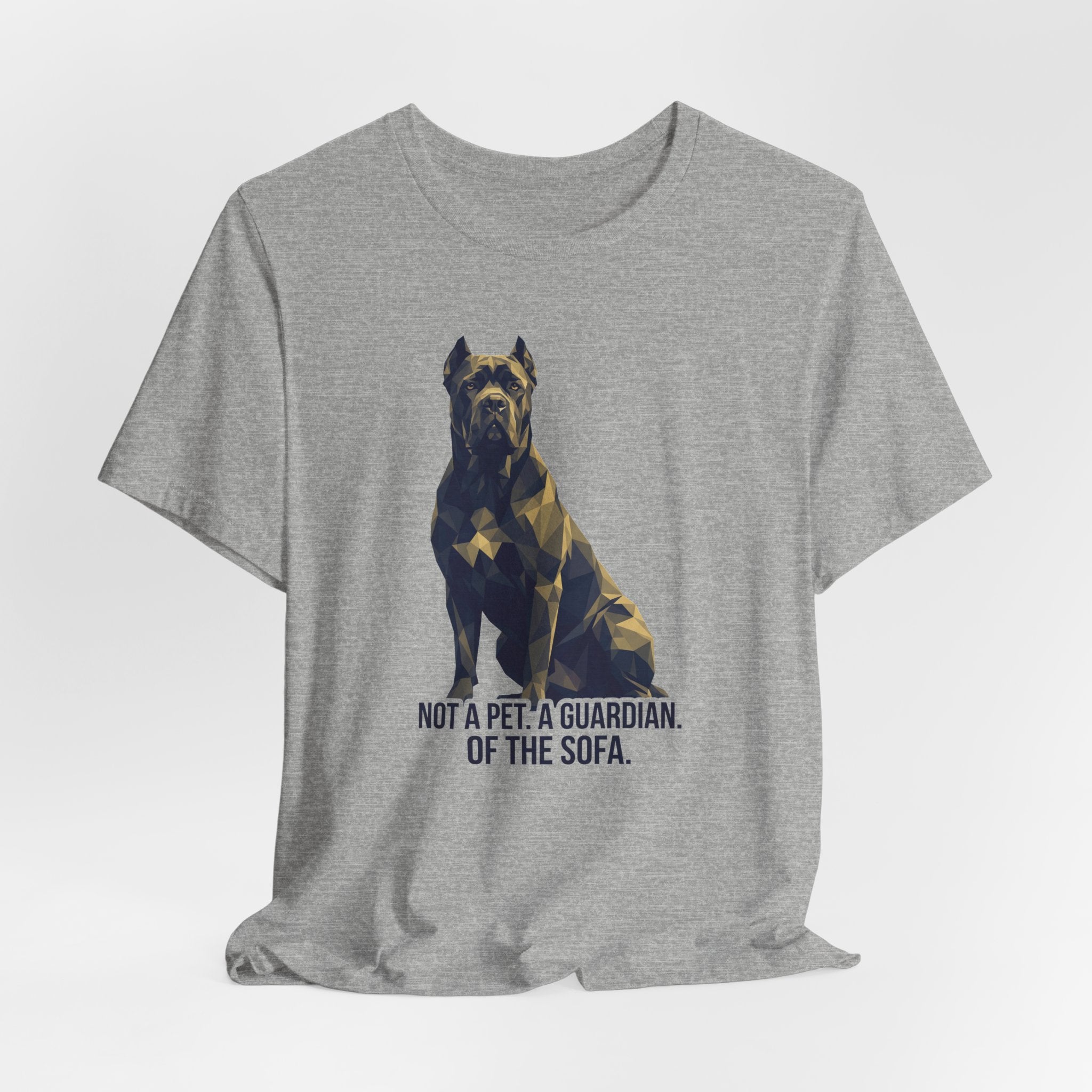 Cane Corso Low Poly T-Shirt — Dark Slate & Gold Geometric Art Print