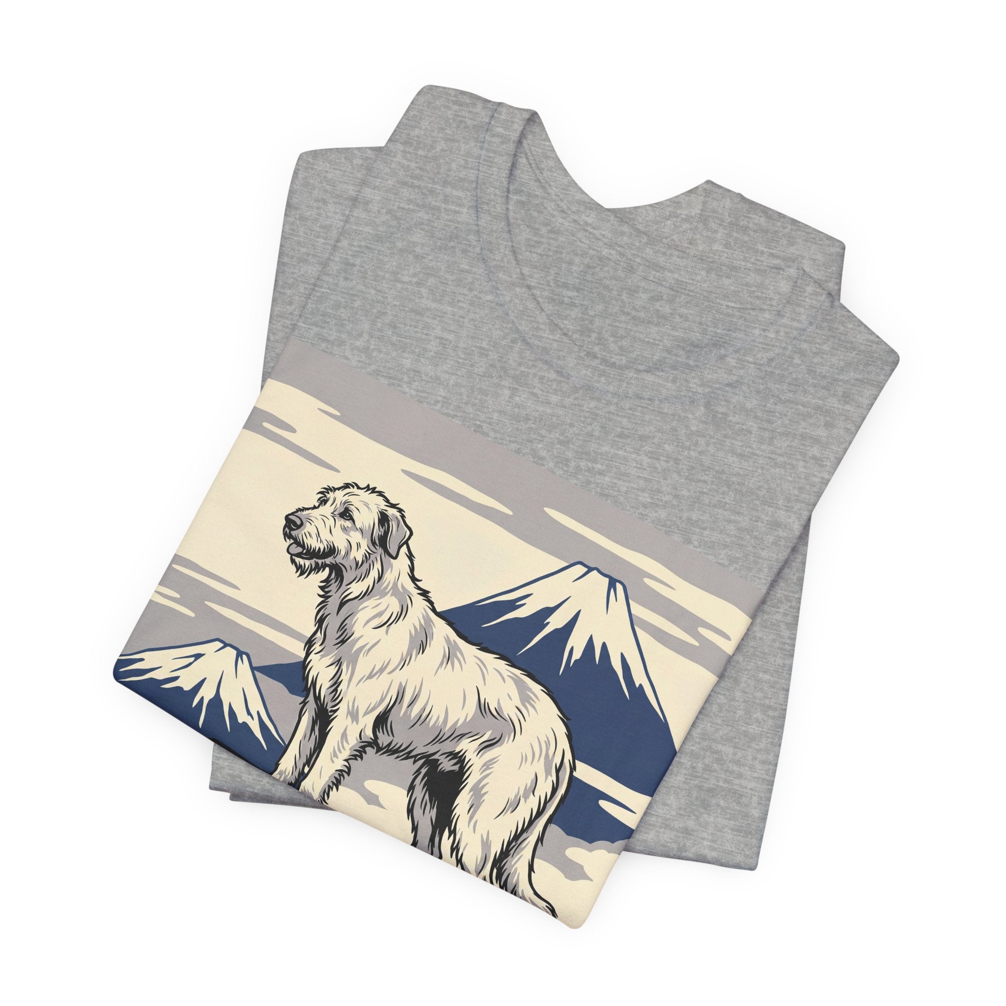 Hokusai Style Irish Wolfhound T-Shirt — Mountain Summit Art Print
