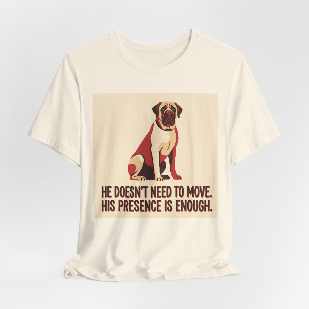 Mastiff Vintage Retro Art T-Shirt | Bold Red Cream Poster Style
