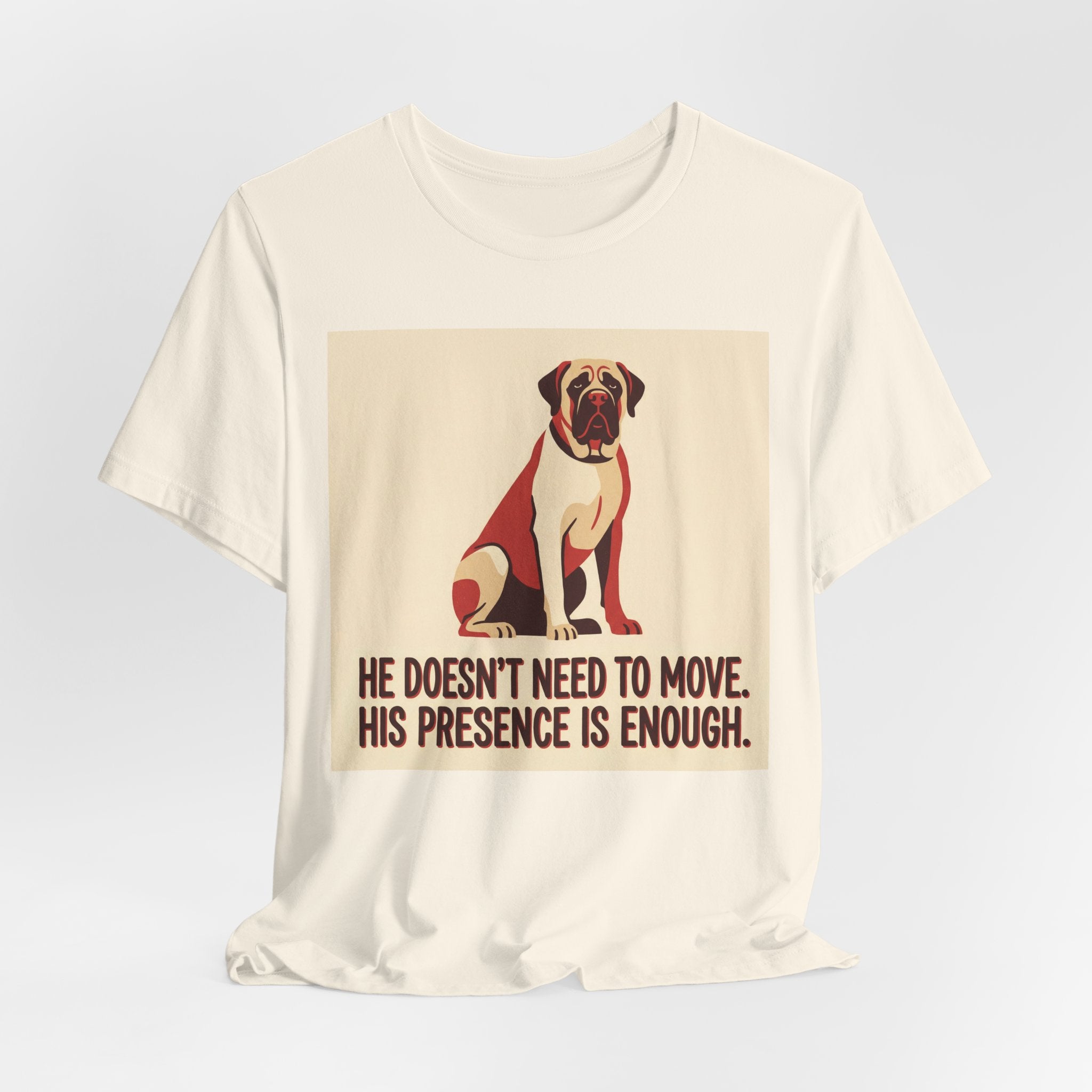 Mastiff Vintage Retro Art T-Shirt | Bold Red Cream Poster Style