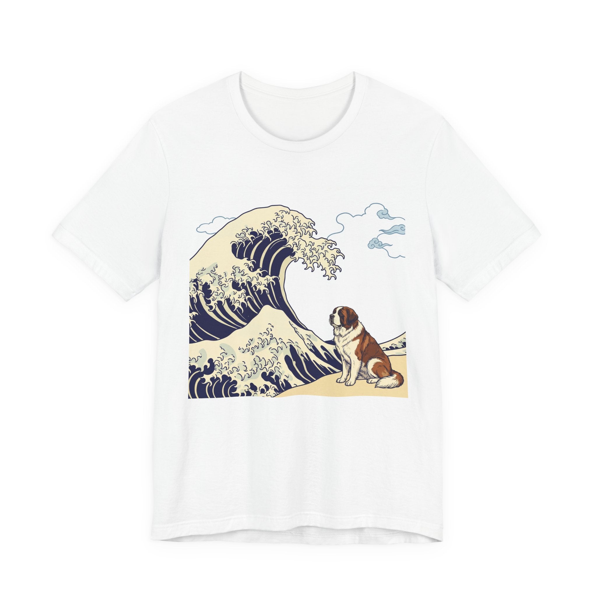 Hokusai Style Saint Bernard T-Shirt — Great Wave Art Print