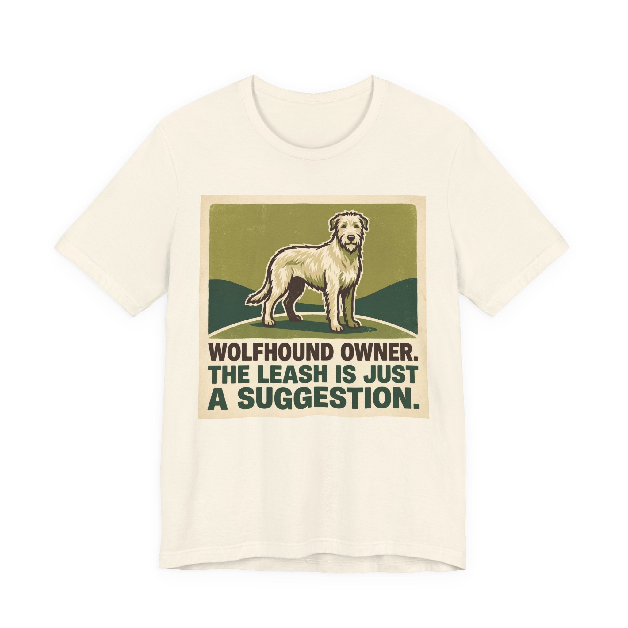 Irish Wolfhound T-Shirt — The Leash Is Just A Suggestion Vintage Print