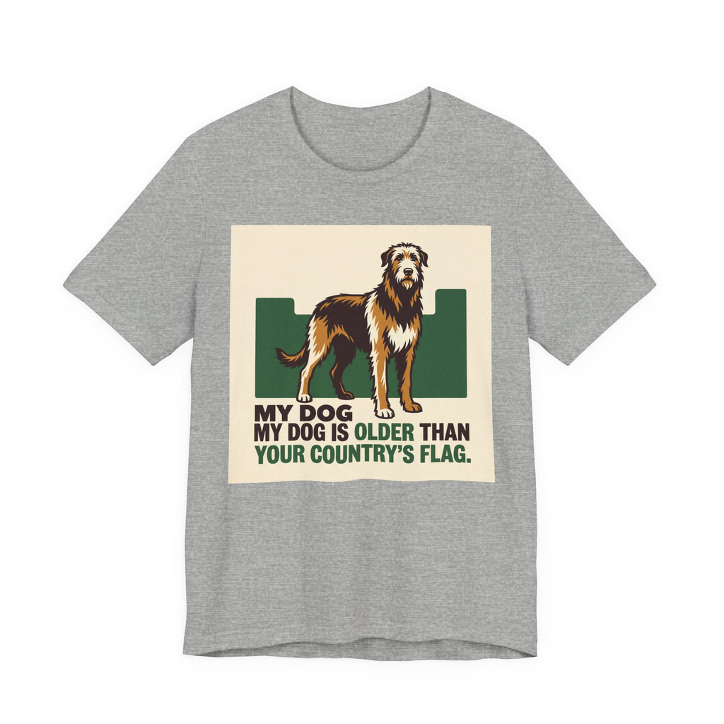 Irish Wolfhound Vintage Retro Art T-Shirt | Bold Green Heritage Style