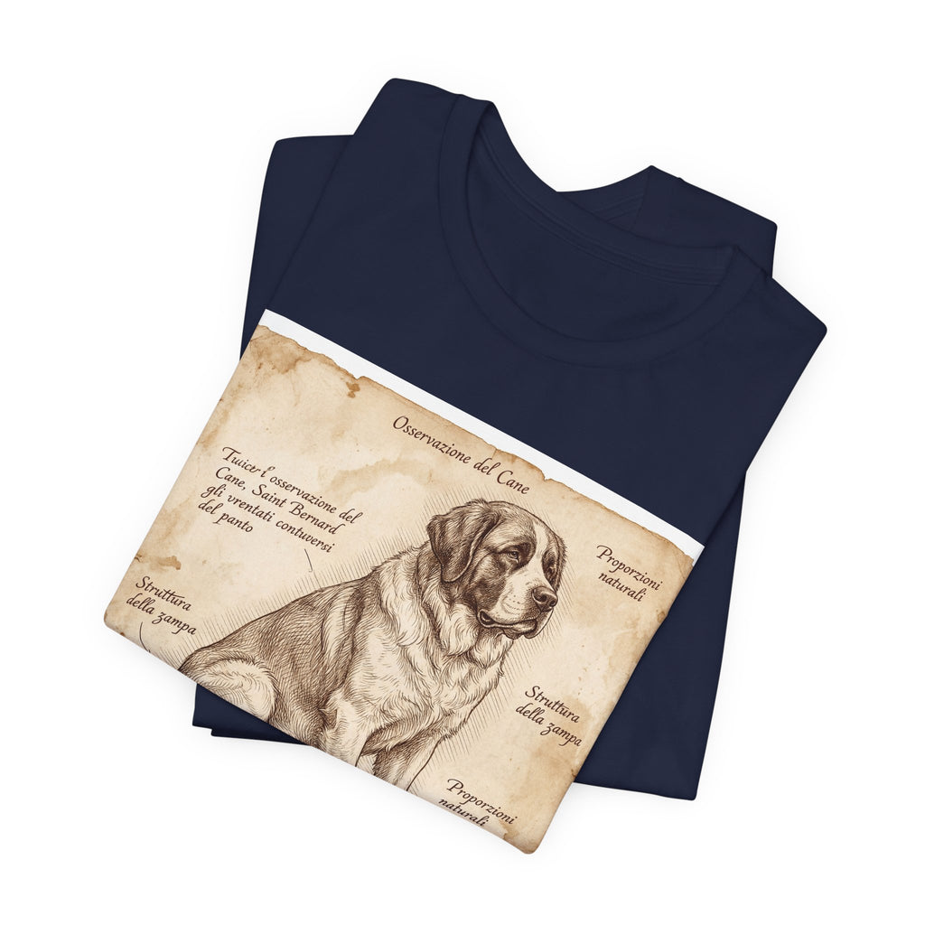Anatomical Study Saint Bernard T-Shirt — Aged Parchment Art Print