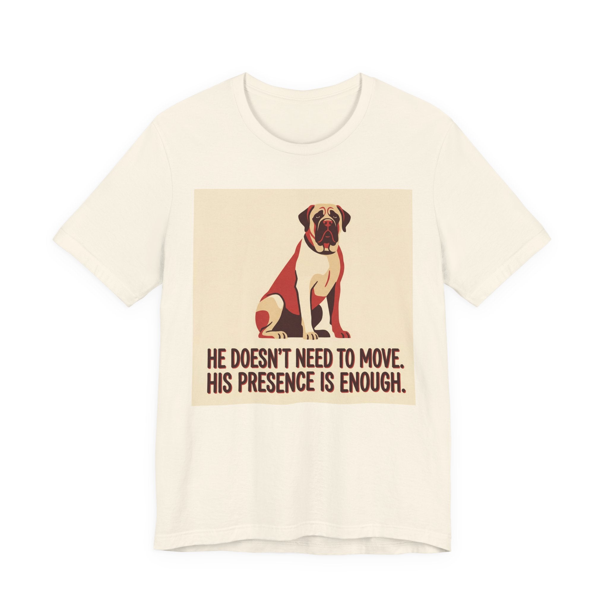 Mastiff Vintage Retro Art T-Shirt | Bold Red Cream Poster Style