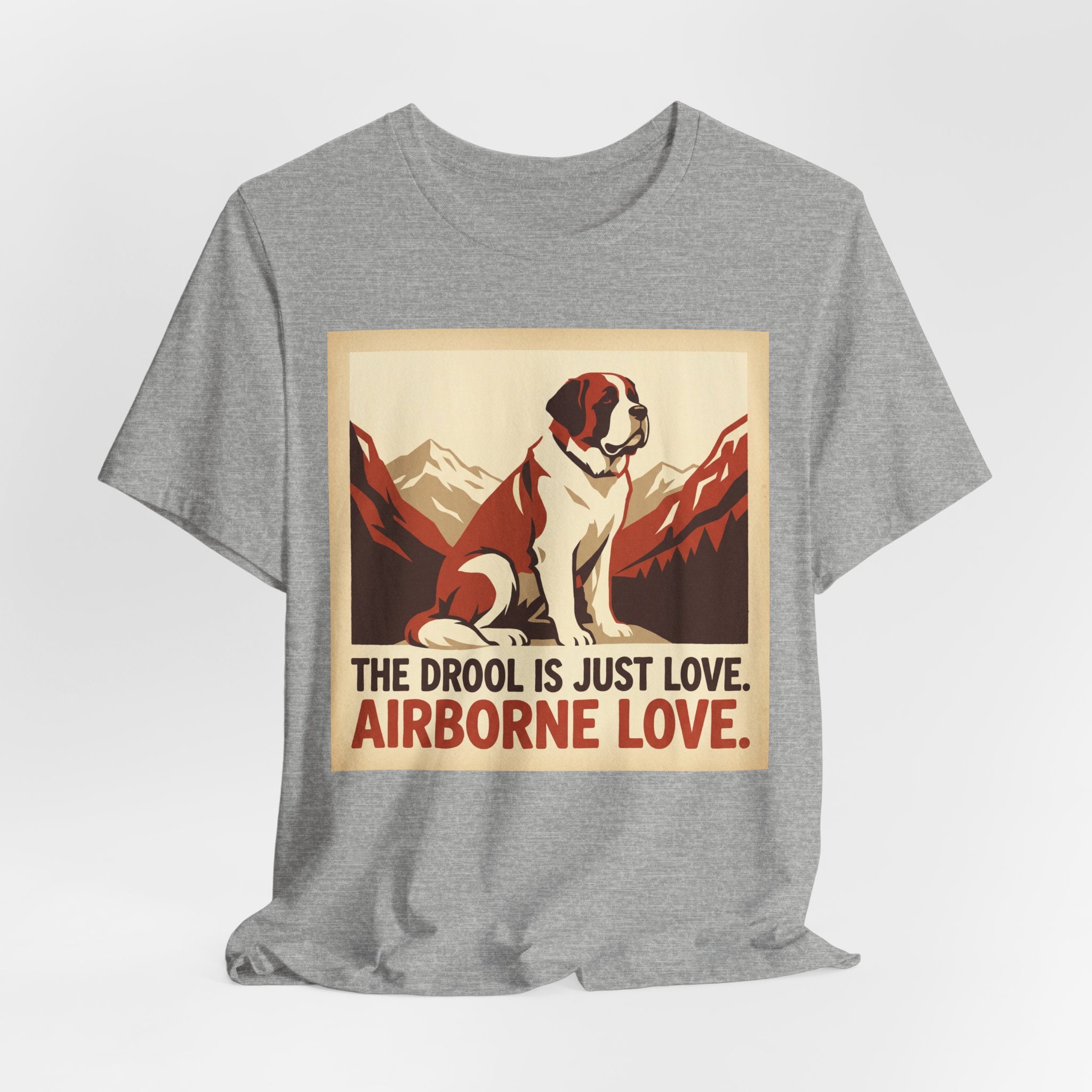 Saint Bernard Vintage Retro Art T-Shirt | Alpine Mountain Warmth