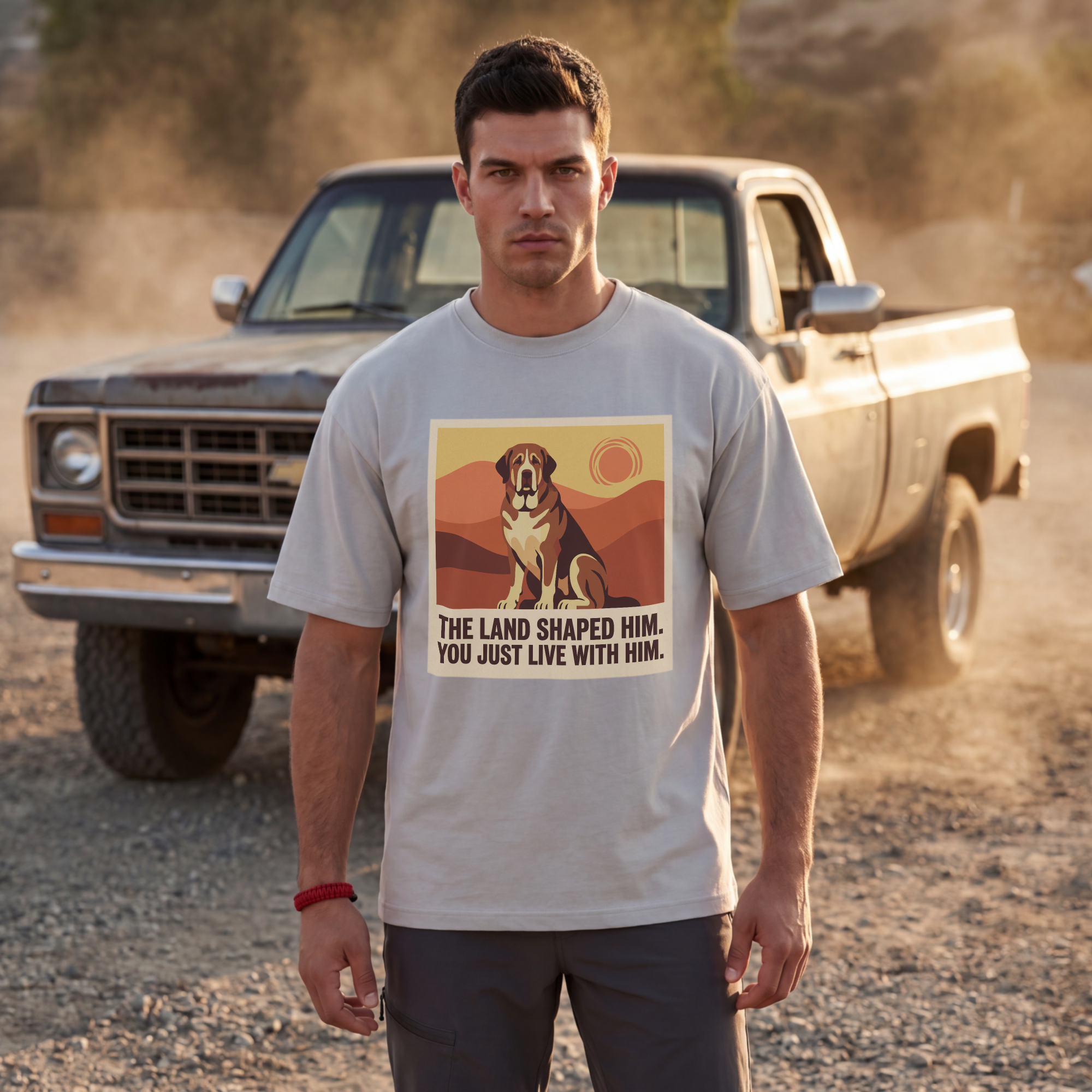 Spanish Mastiff T-Shirt — The Land Shaped Him Vintage Print