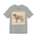 Da Vinci Style Spanish Mastiff T-Shirt — Anatomical Parchment Art Print