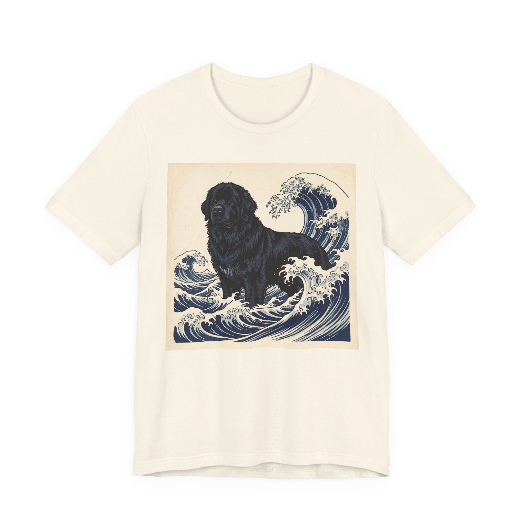 Hokusai Style Newfoundland T-Shirt — Crashing Wave Art Print