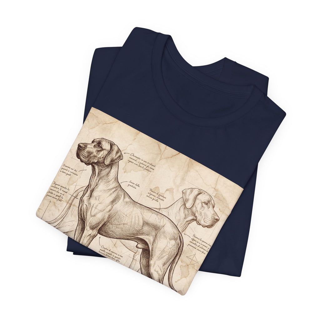 Da Vinci Style Great Dane T-Shirt — Anatomical Blueprint Art Print