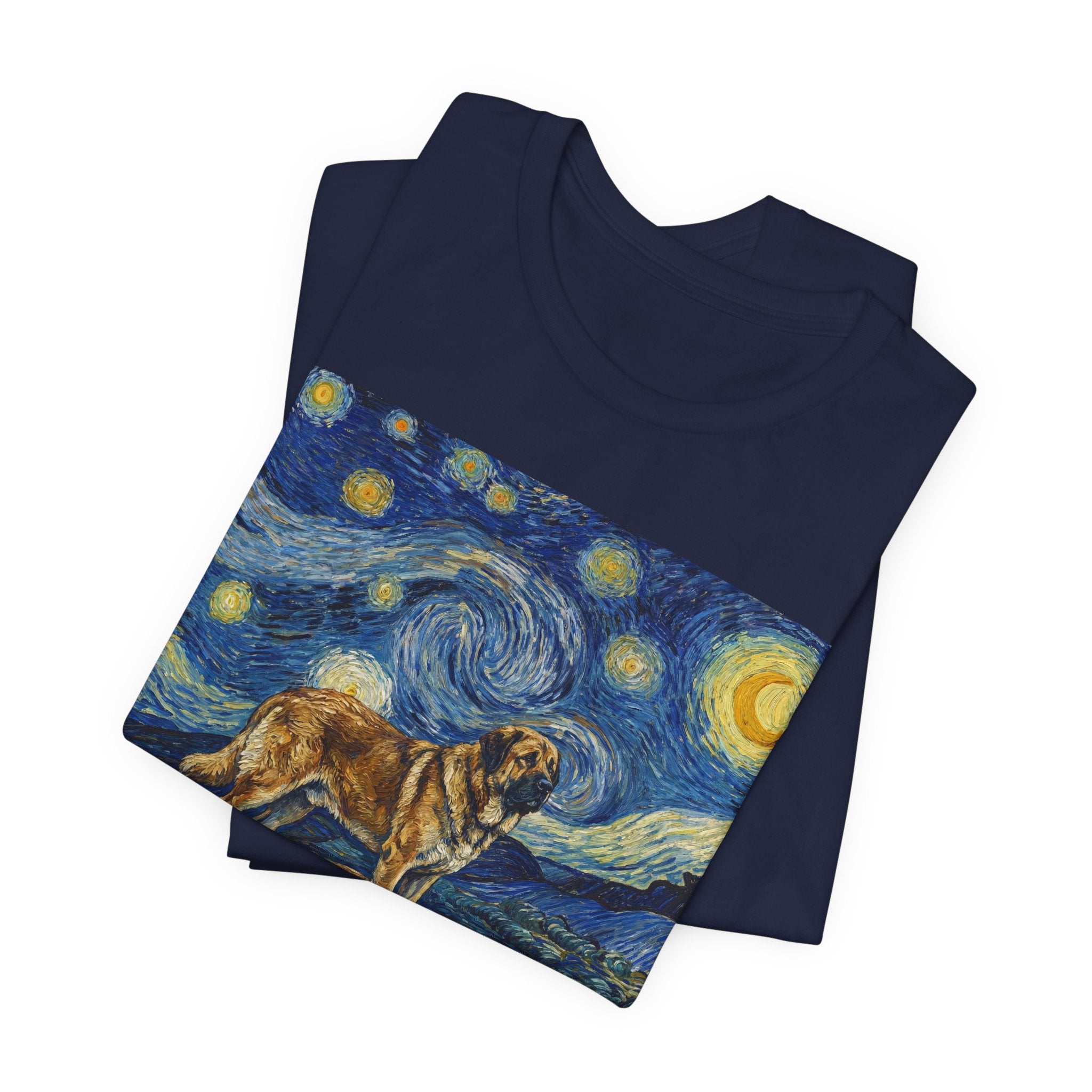 Van Gogh Style Spanish Mastiff T-Shirt — Starry Night Art Print