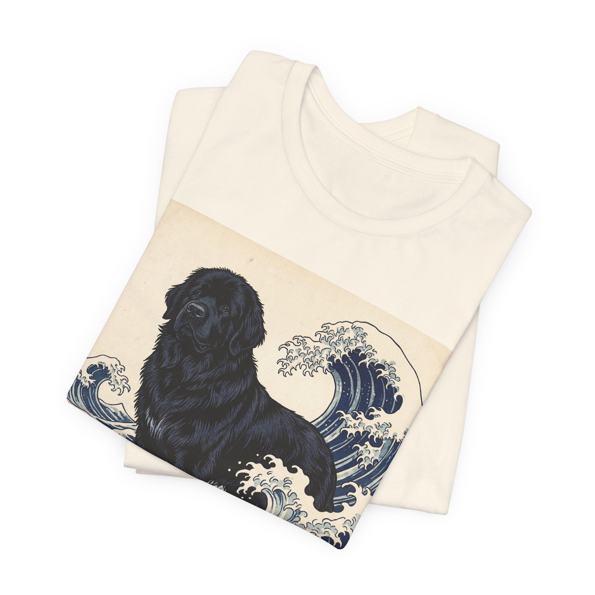 Hokusai Style Newfoundland T-Shirt — Crashing Wave Art Print
