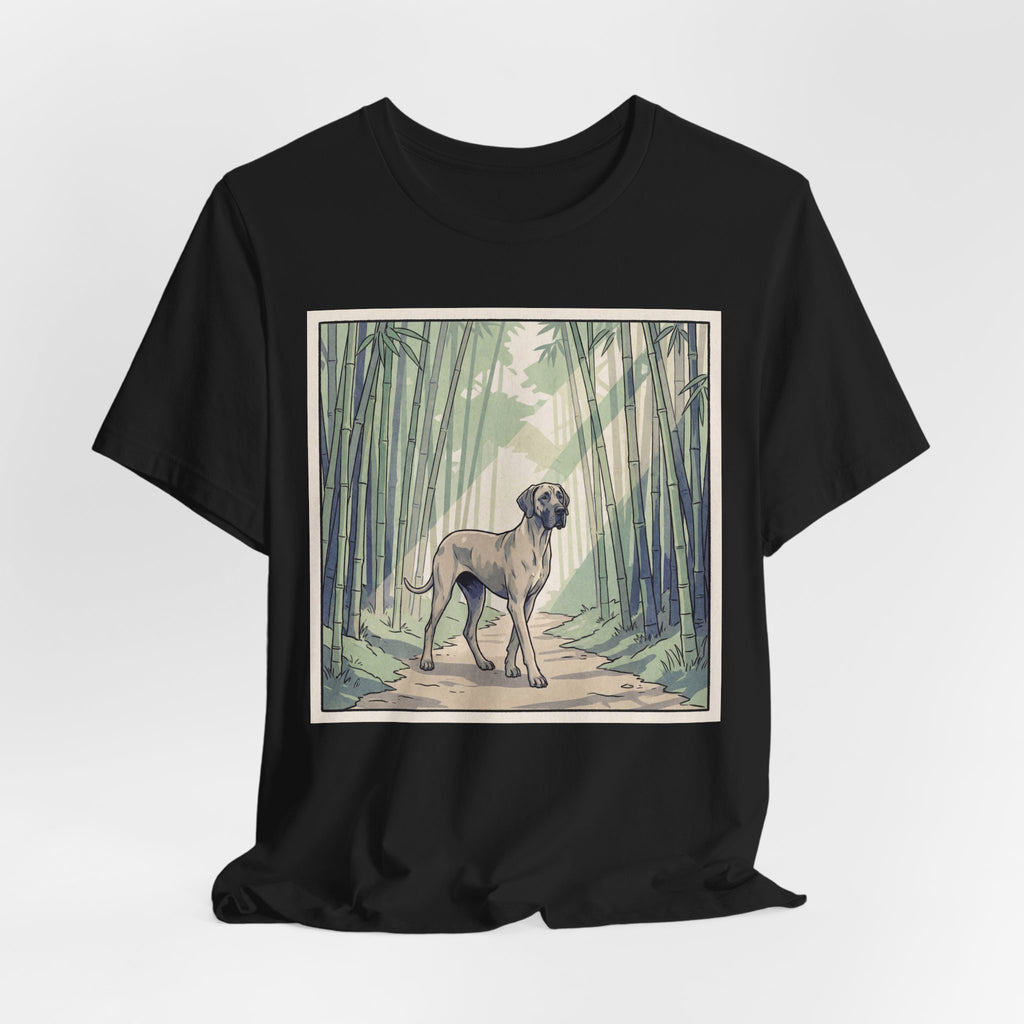 Hiroshige Style Great Dane T-Shirt — Bamboo Forest Art Print