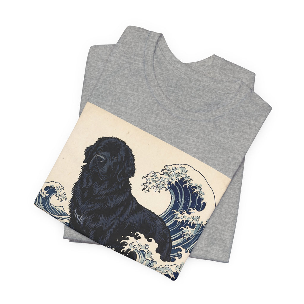 Hokusai Style Newfoundland T-Shirt — Crashing Wave Art Print