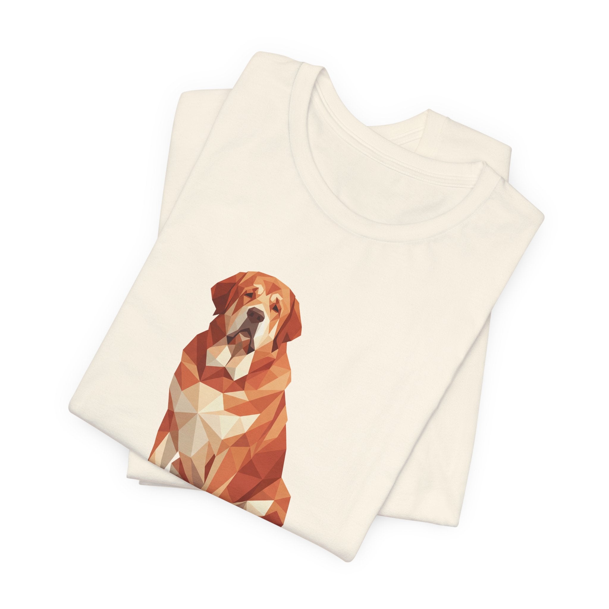 Spanish Mastiff Low Poly T-Shirt — Amber Geometric Art Print