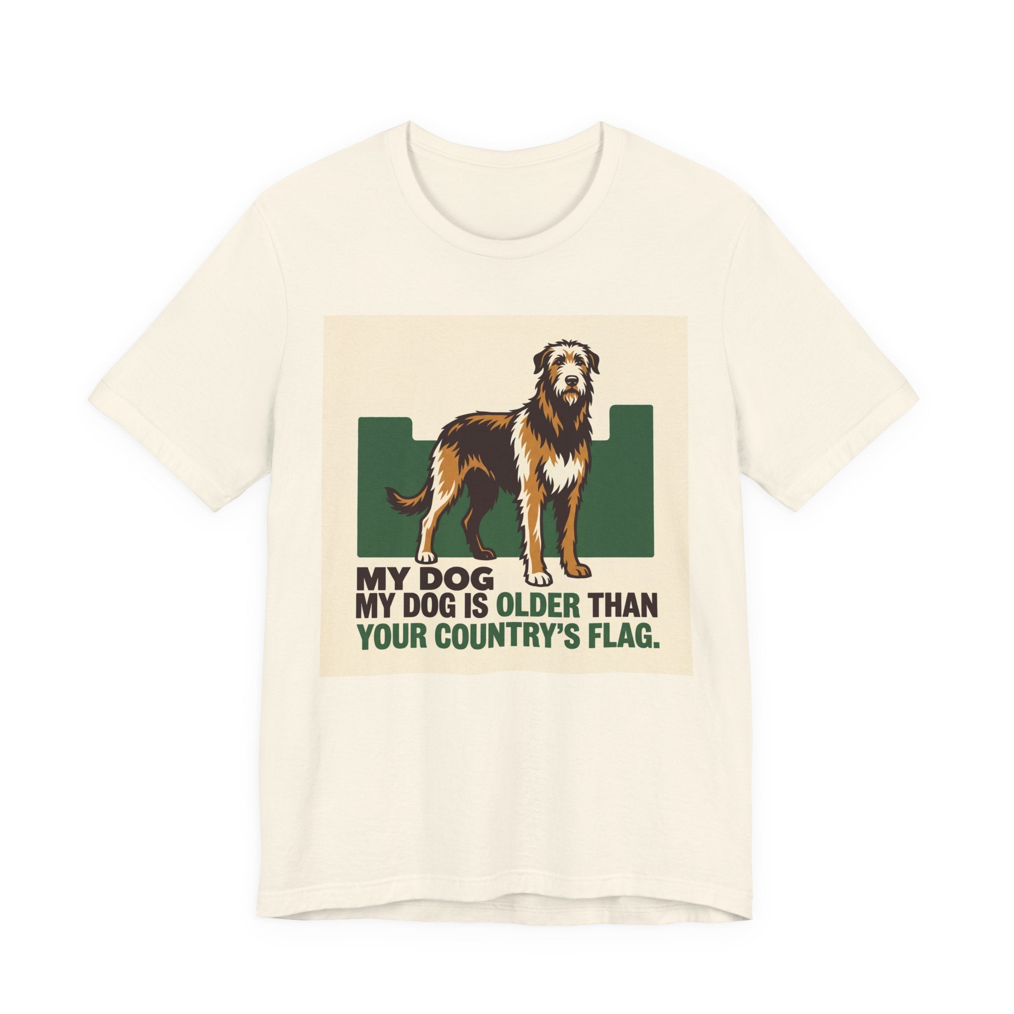 Irish Wolfhound Vintage Retro Art T-Shirt | Bold Green Heritage Style