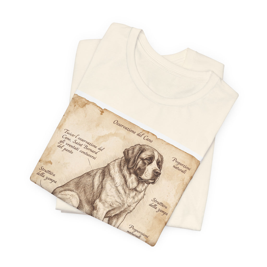 Anatomical Study Saint Bernard T-Shirt — Aged Parchment Art Print