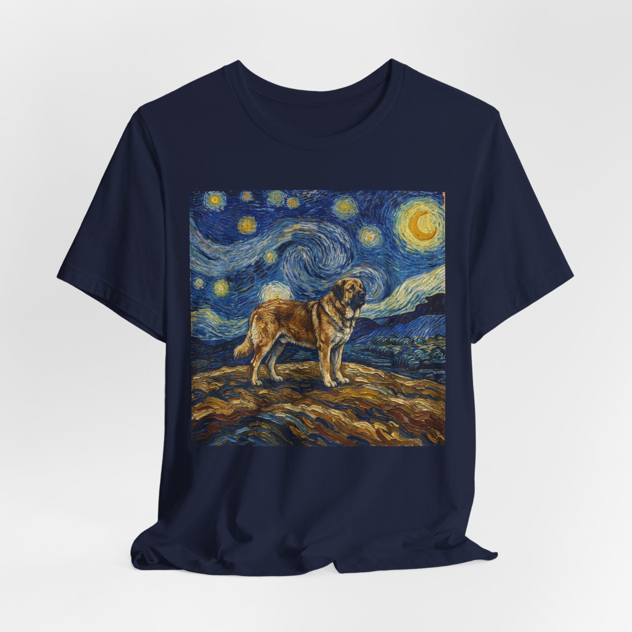 Van Gogh Style Spanish Mastiff T-Shirt — Starry Night Art Print
