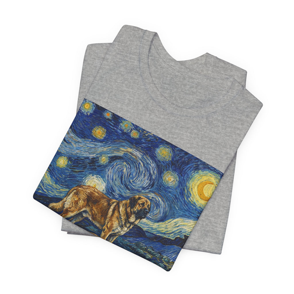 Van Gogh Style Spanish Mastiff T-Shirt — Starry Night Art Print