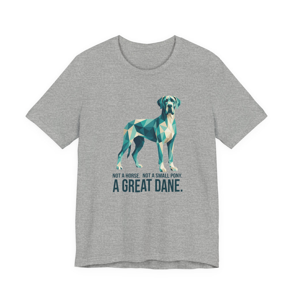 Great Dane Low Poly T-Shirt — Teal & Cream Geometric Art Print
