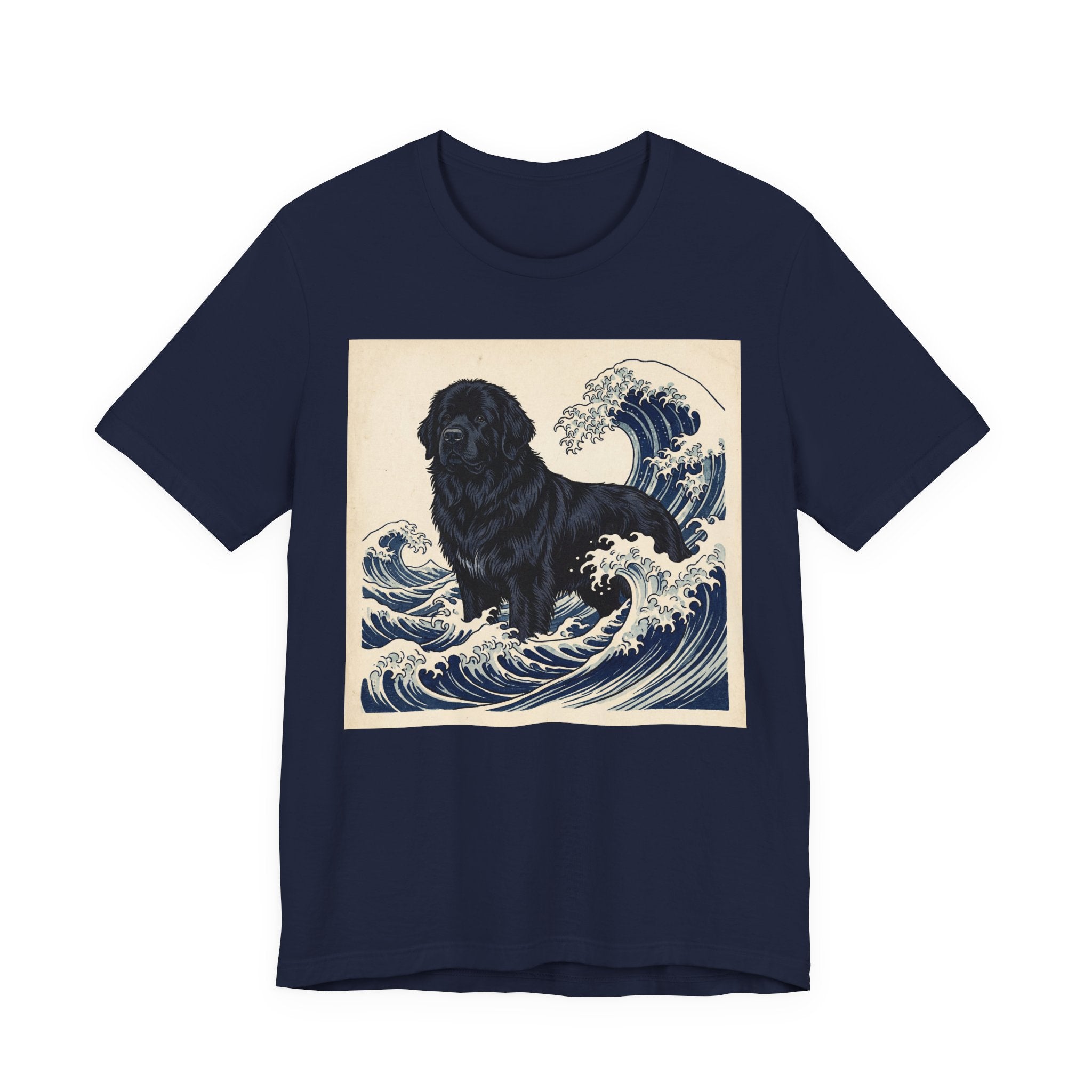Hokusai Style Newfoundland T-Shirt — Crashing Wave Art Print