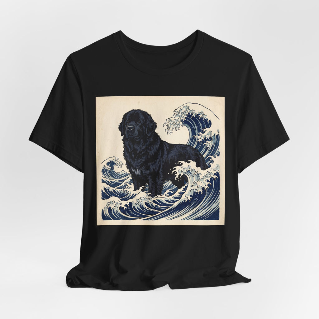 Hokusai Style Newfoundland T-Shirt — Crashing Wave Art Print