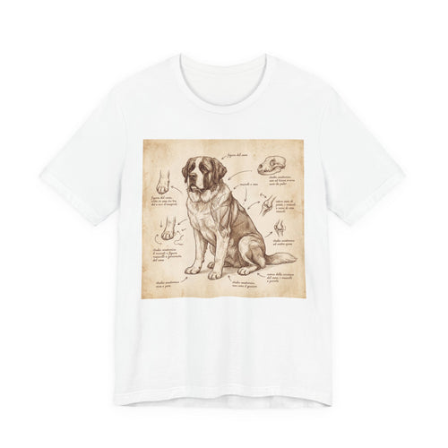 Anatomical Study Saint Bernard T-Shirt — Da Vinci Sketch Art Print