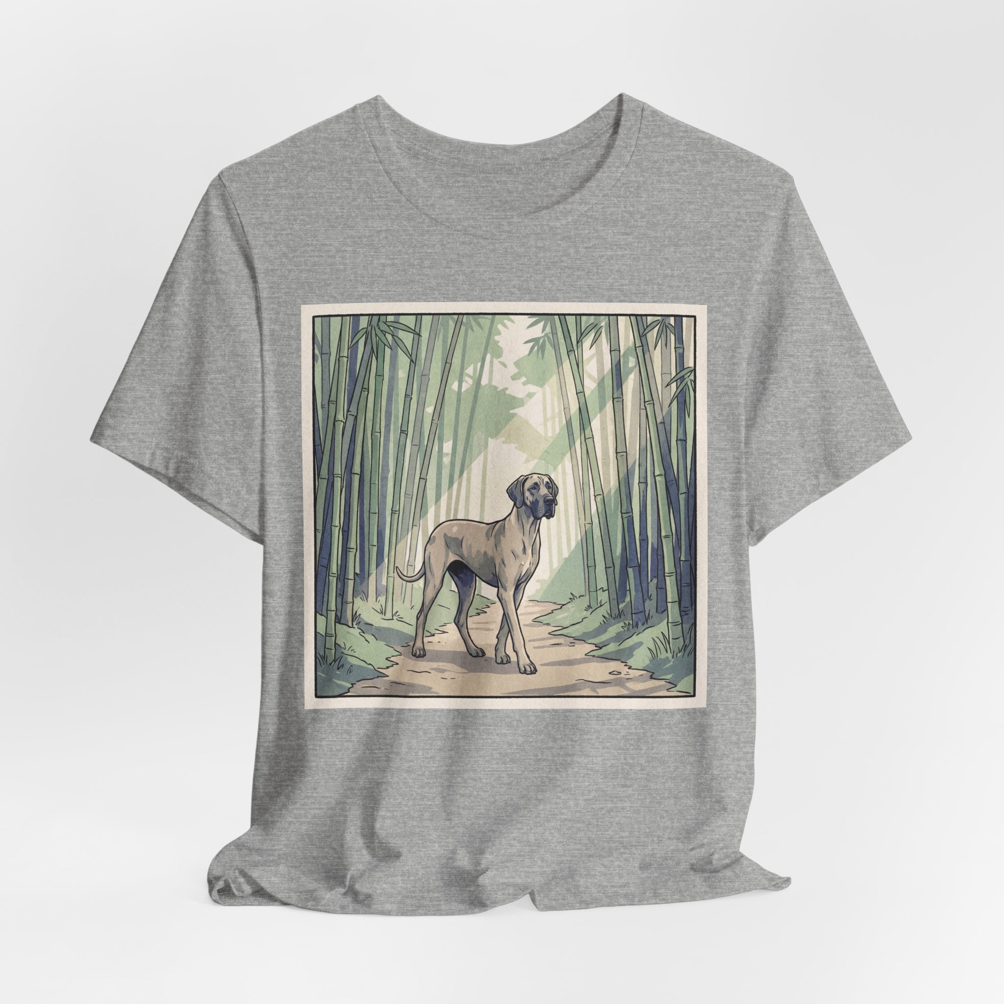 Hiroshige Style Great Dane T-Shirt — Bamboo Forest Art Print