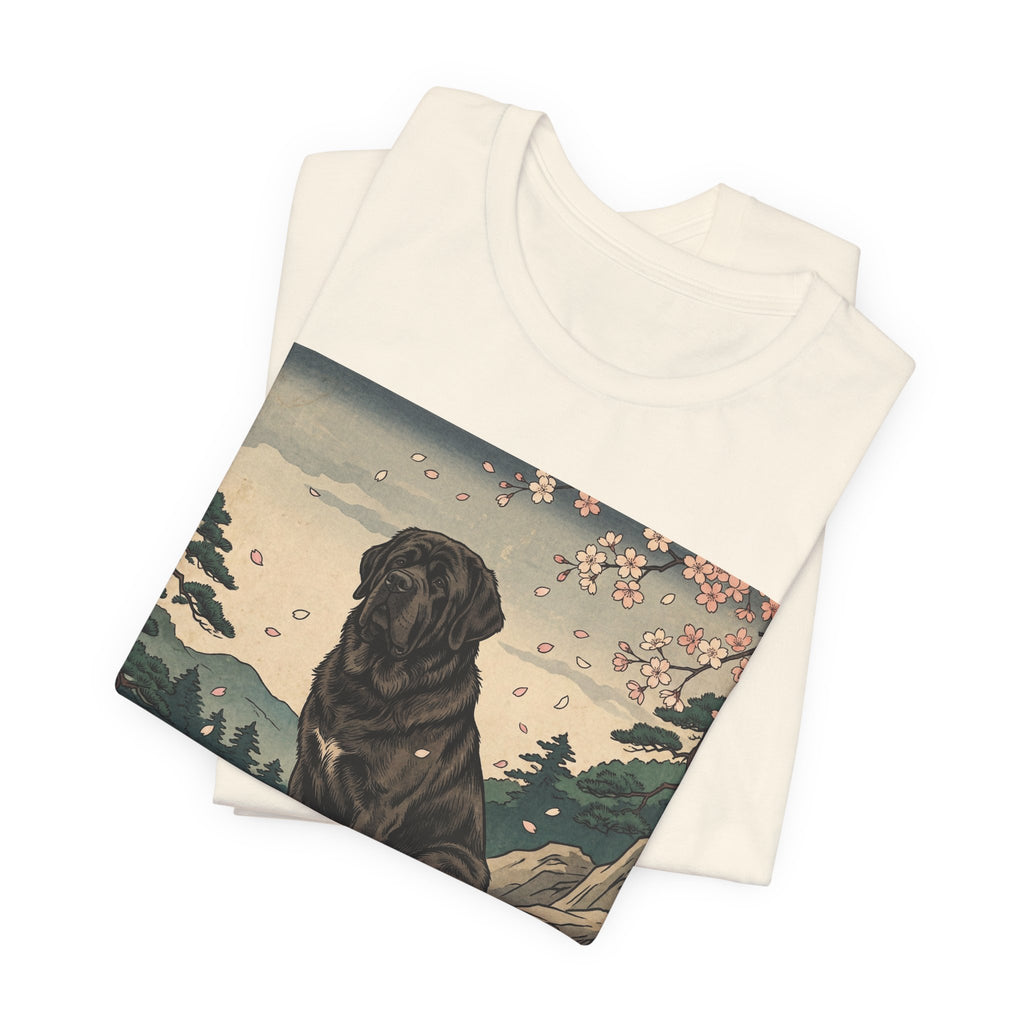 Ukiyo-e Newfoundland T-Shirt — Cherry Blossom Summit Art Print