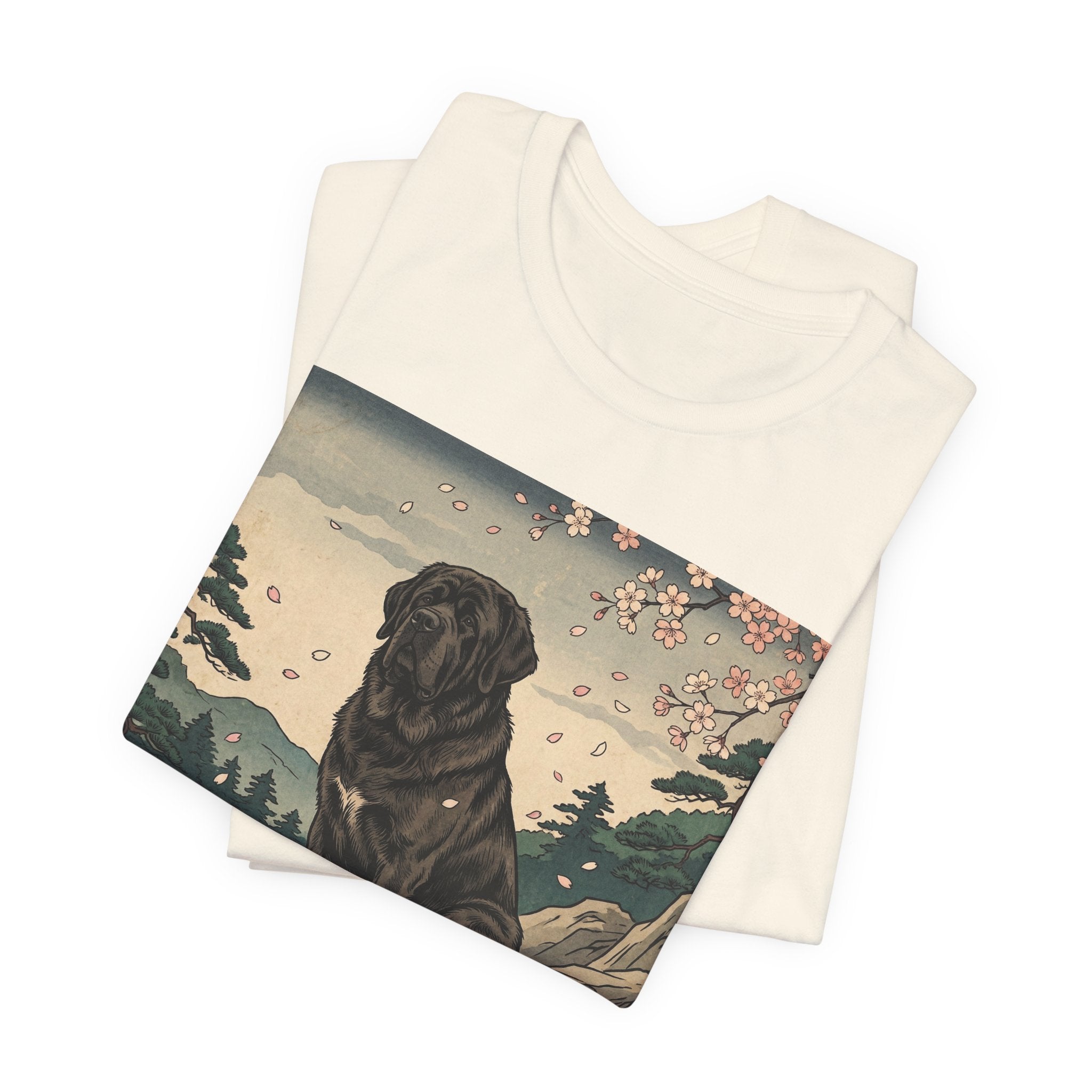 Ukiyo-e Newfoundland T-Shirt — Cherry Blossom Summit Art Print