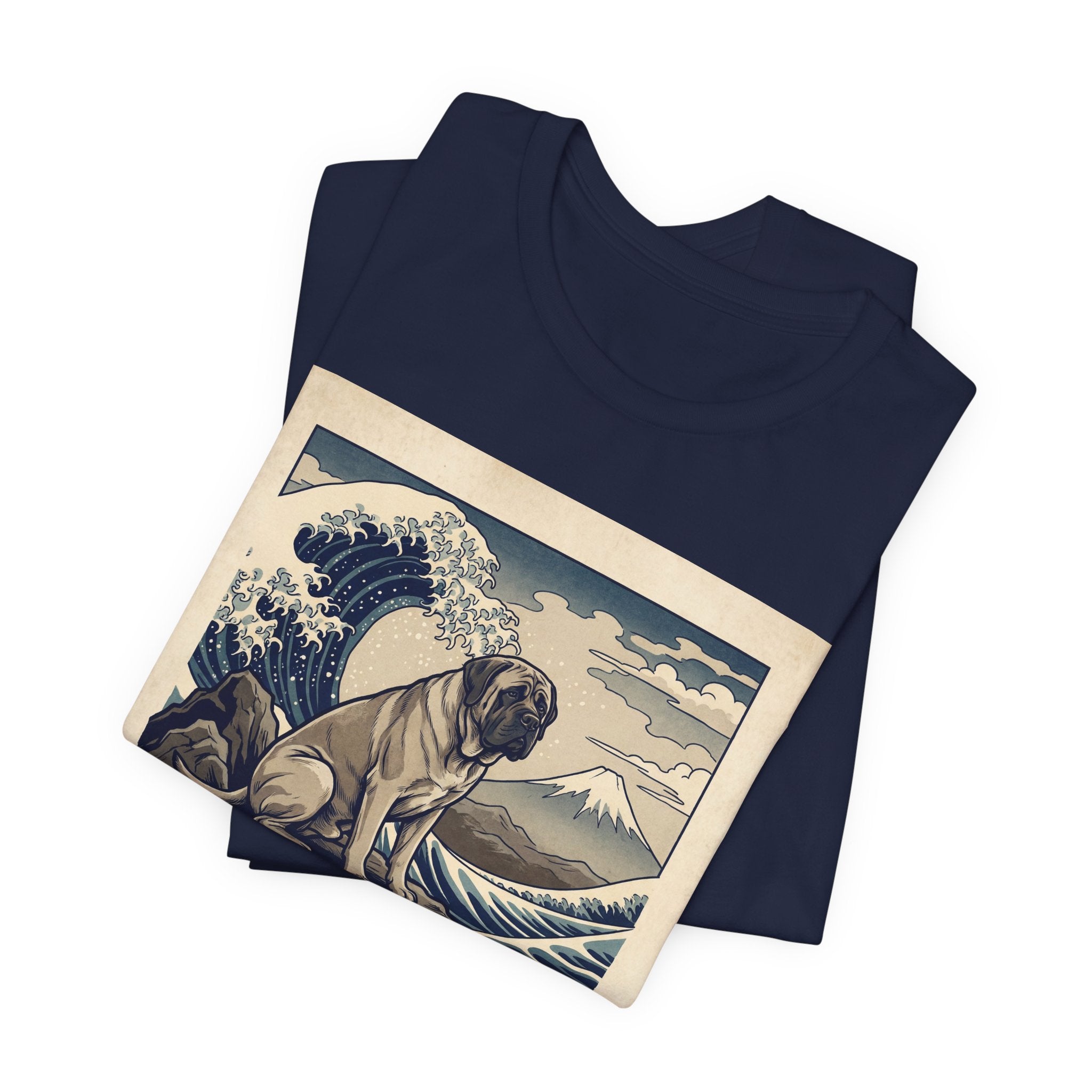 Hokusai Style Mastiff T-Shirt — Great Wave Woodblock Art Print
