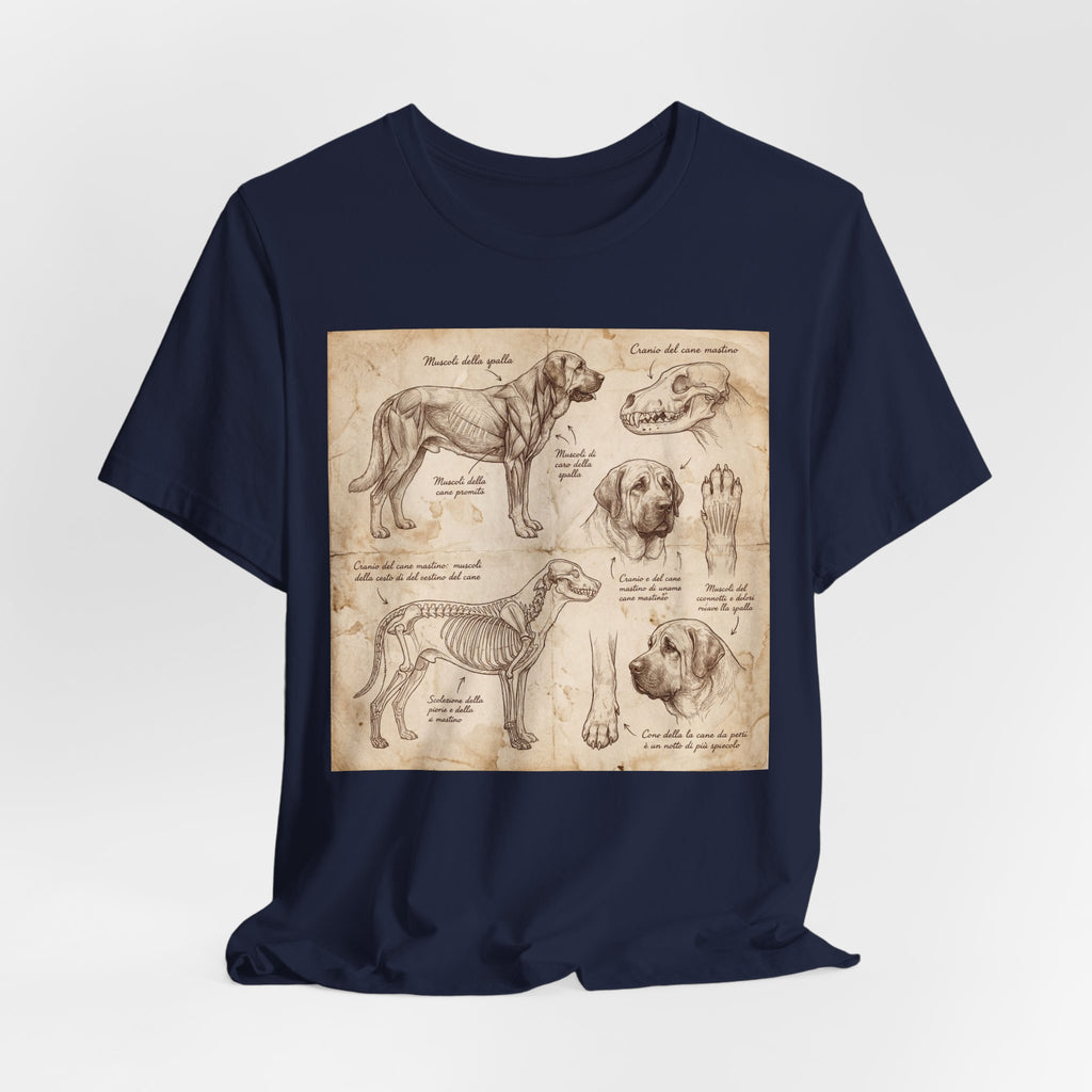 Da Vinci Style Mastiff T-Shirt — Anatomical Study Sepia Art Print