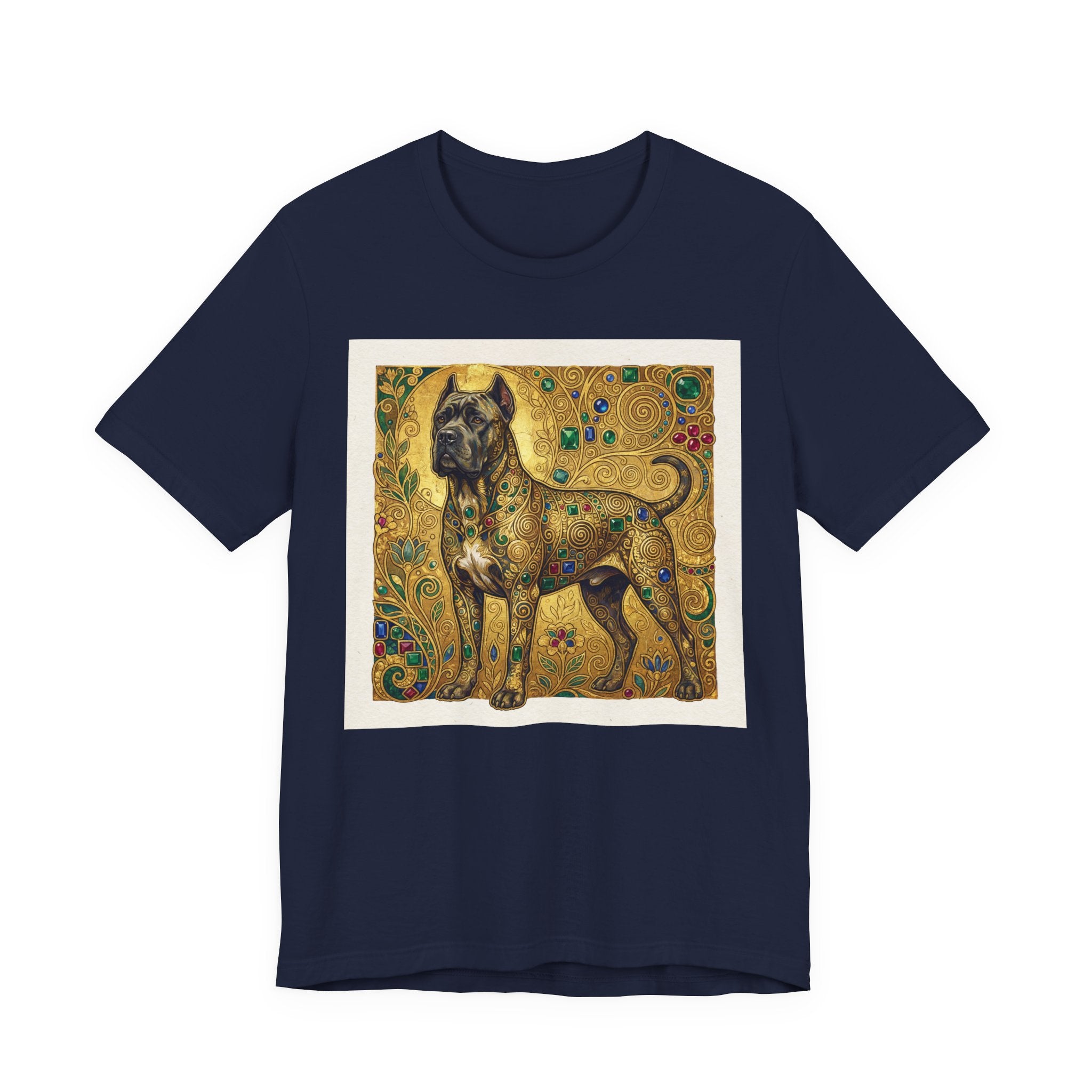 Klimt Style Cane Corso T-Shirt — Gold Jewel Mosaic Art Print