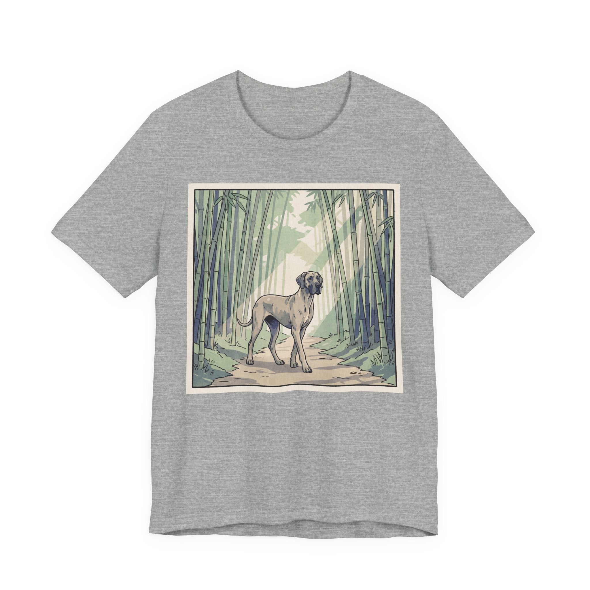 Hiroshige Style Great Dane T-Shirt — Bamboo Forest Art Print