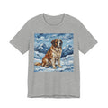 Van Gogh Style Saint Bernard T-Shirt — Alpine Snow Art Print