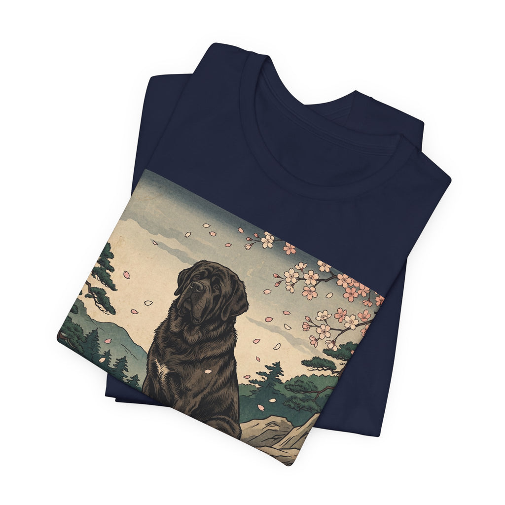 Ukiyo-e Newfoundland T-Shirt — Cherry Blossom Summit Art Print