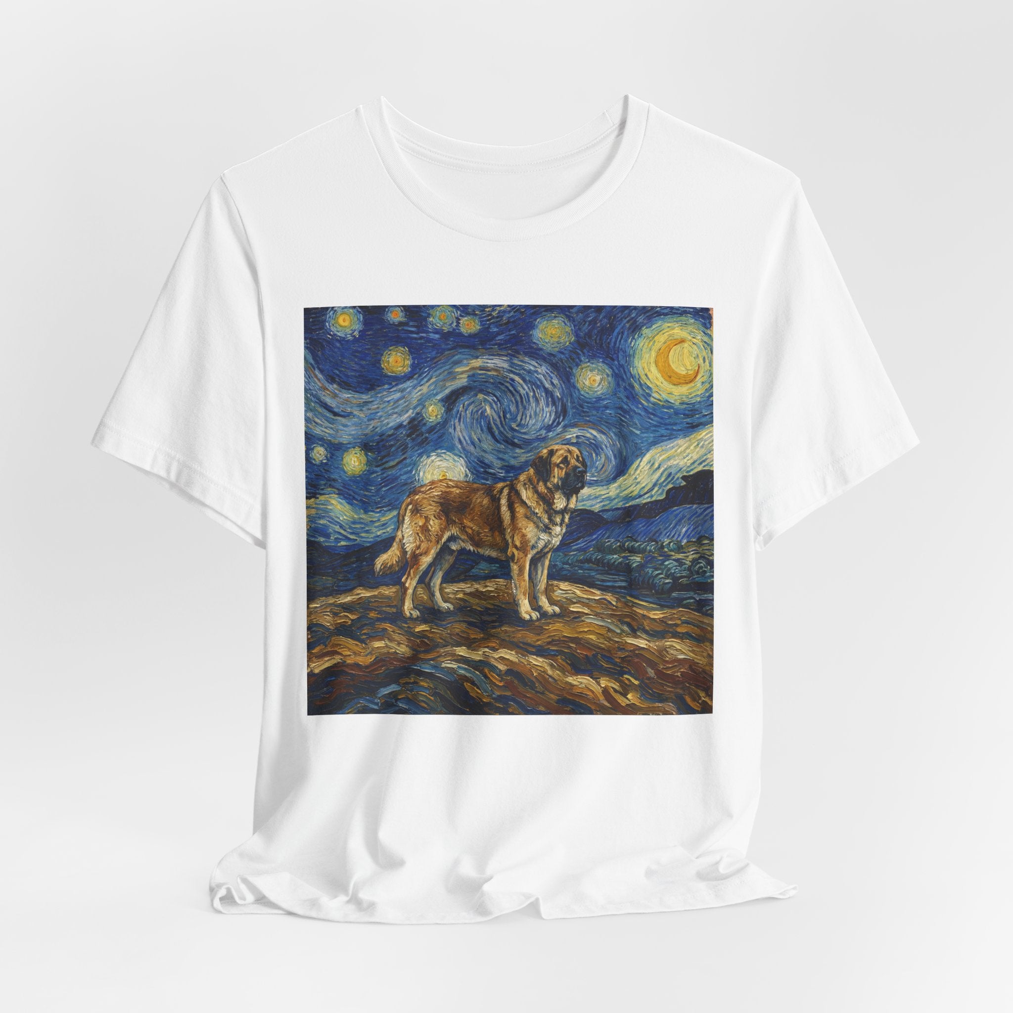 Van Gogh Style Spanish Mastiff T-Shirt — Starry Night Art Print
