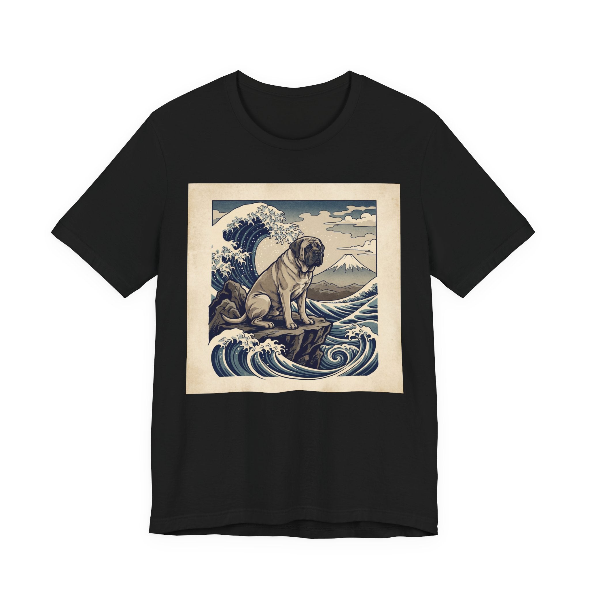 Hokusai Style Mastiff T-Shirt — Great Wave Woodblock Art Print