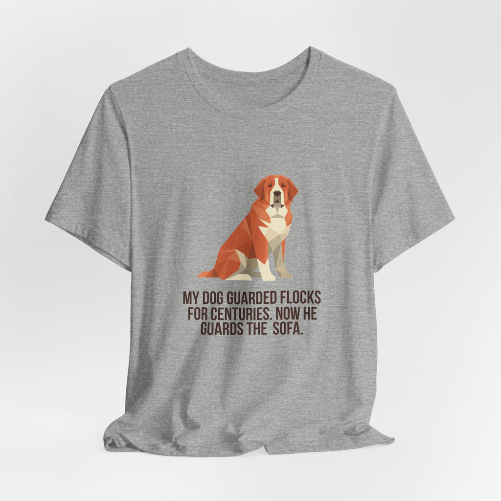 Saint Bernard Low Poly T-Shirt — Amber Geometric Art Print