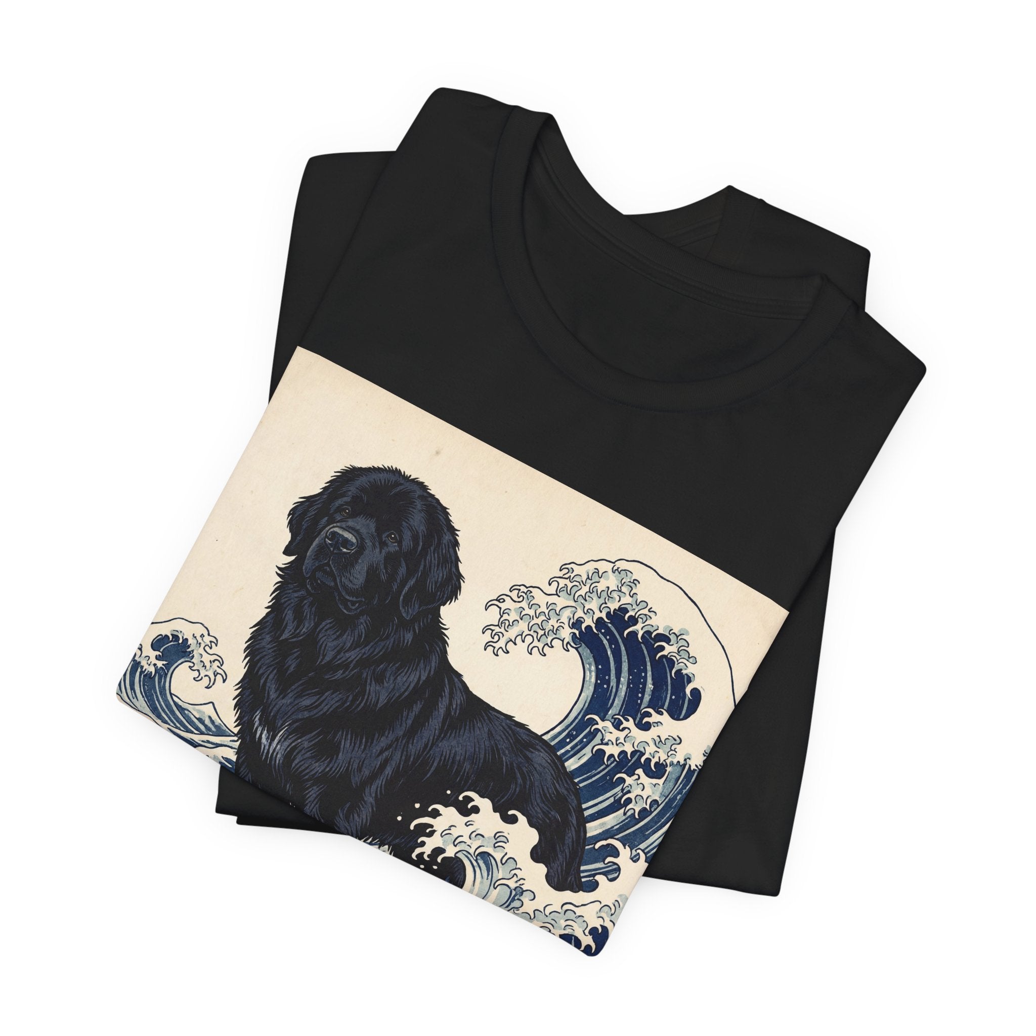 Hokusai Style Newfoundland T-Shirt — Crashing Wave Art Print