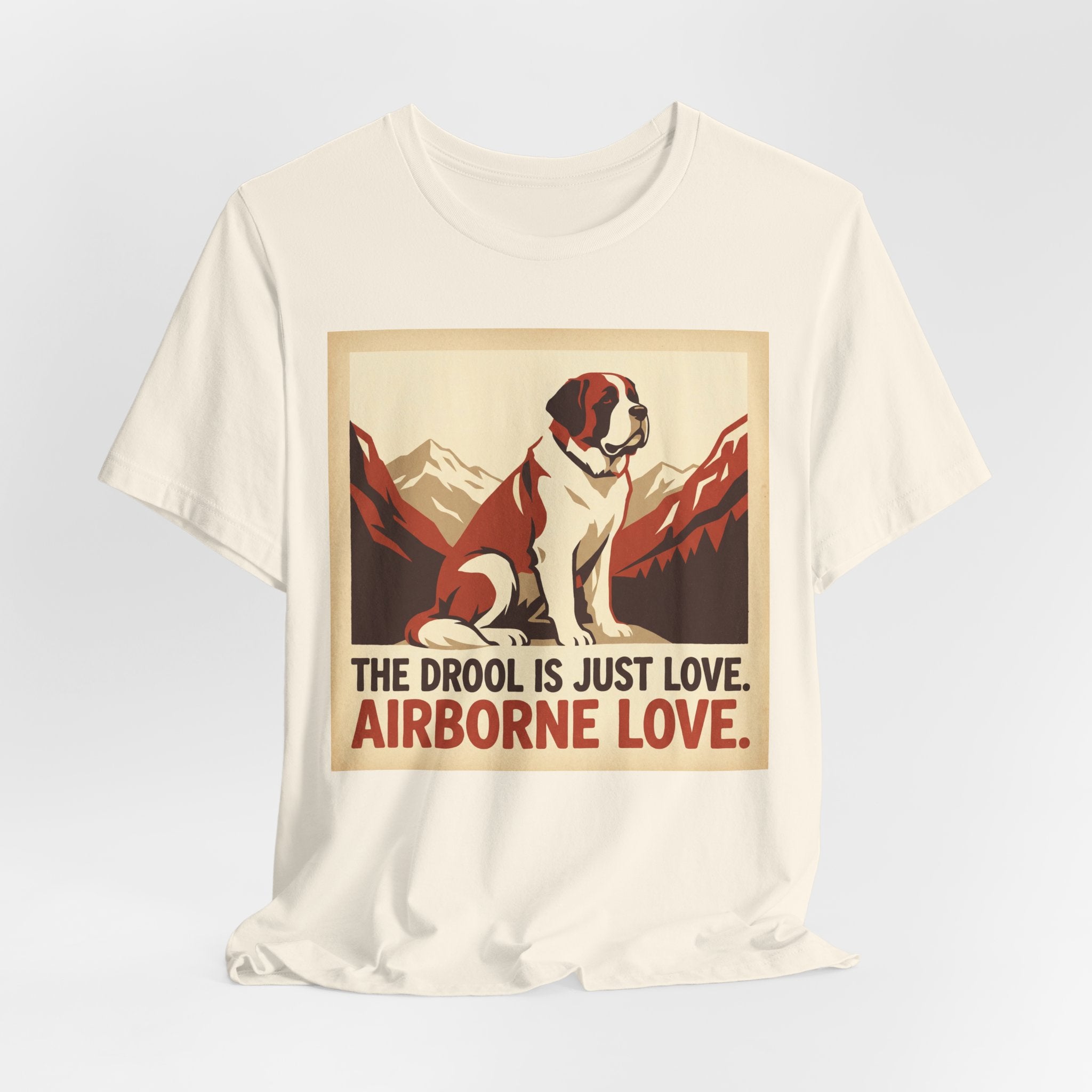 Saint Bernard Vintage Retro Art T-Shirt | Alpine Mountain Warmth