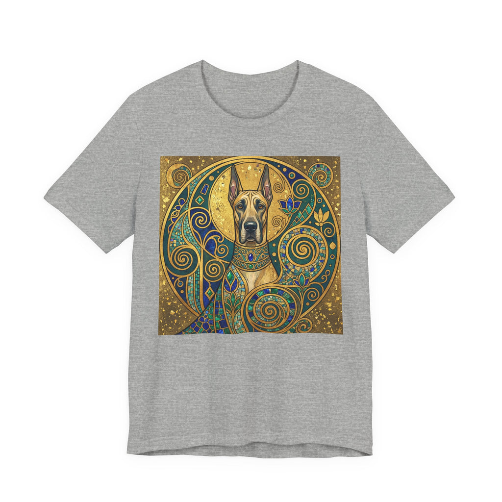 Klimt Style Great Dane T-Shirt — Gold Mosaic Mandala Art Print