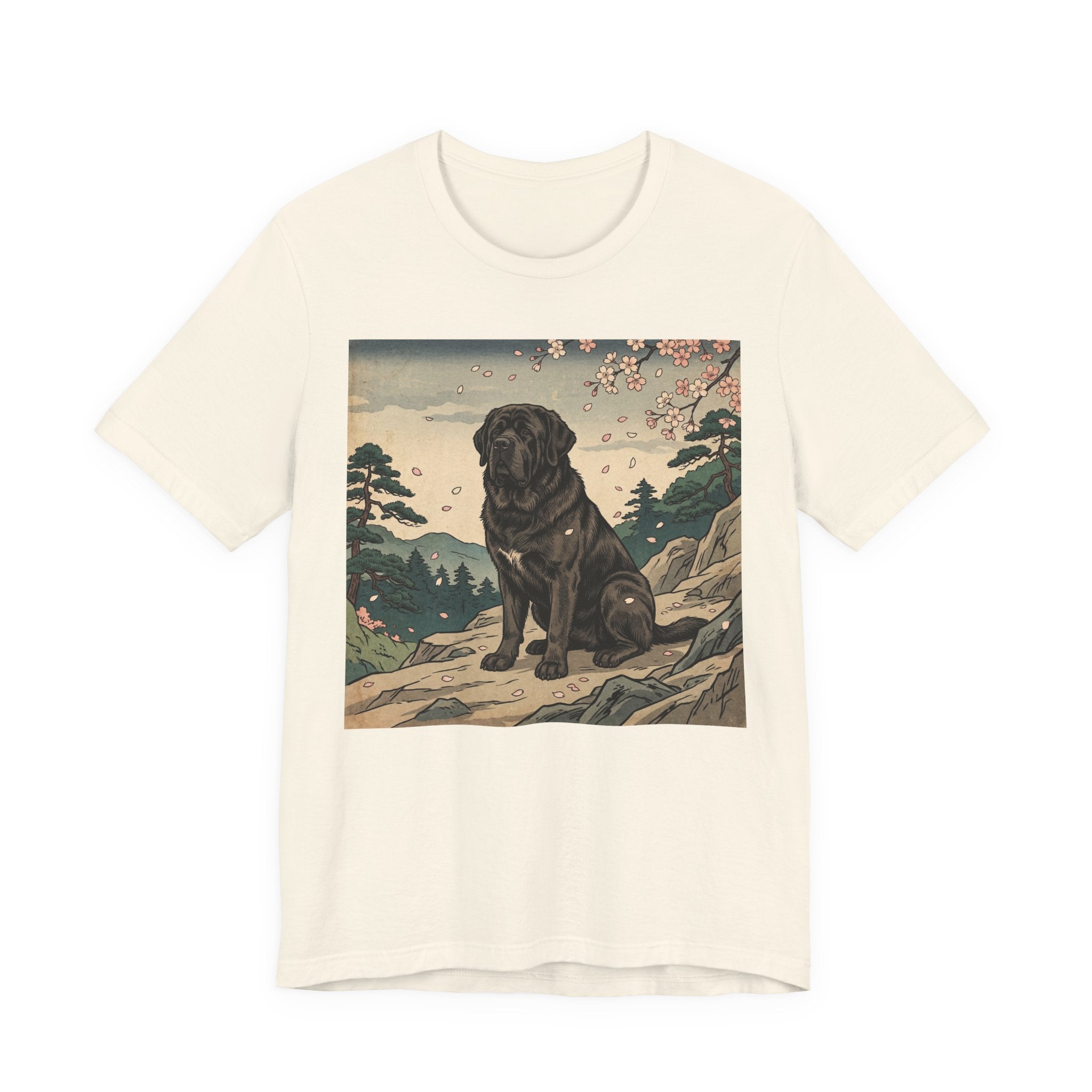 Ukiyo-e Newfoundland T-Shirt — Cherry Blossom Summit Art Print
