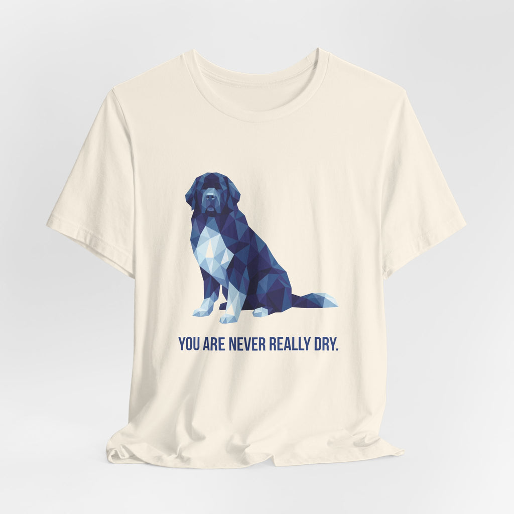 Newfoundland Low Poly T-Shirt — Deep Blue Geometric Art Print