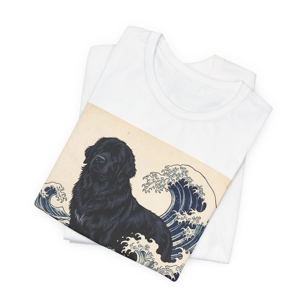 Hokusai Style Newfoundland T-Shirt — Crashing Wave Art Print