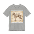 Da Vinci Style Irish Wolfhound T-Shirt — Anatomical Parchment Art Print