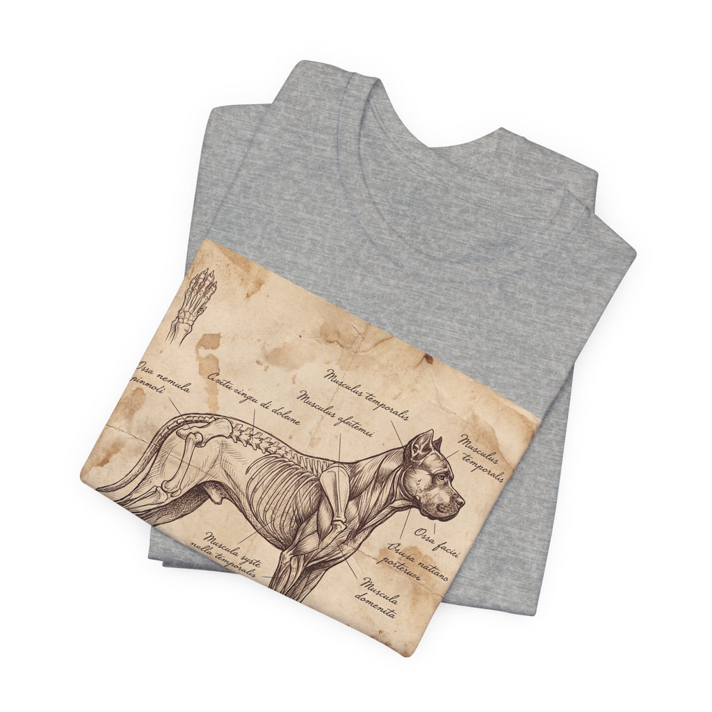 Da Vinci Style Cane Corso T-Shirt — Anatomical Parchment Art Print